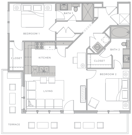 a floor plan of a house